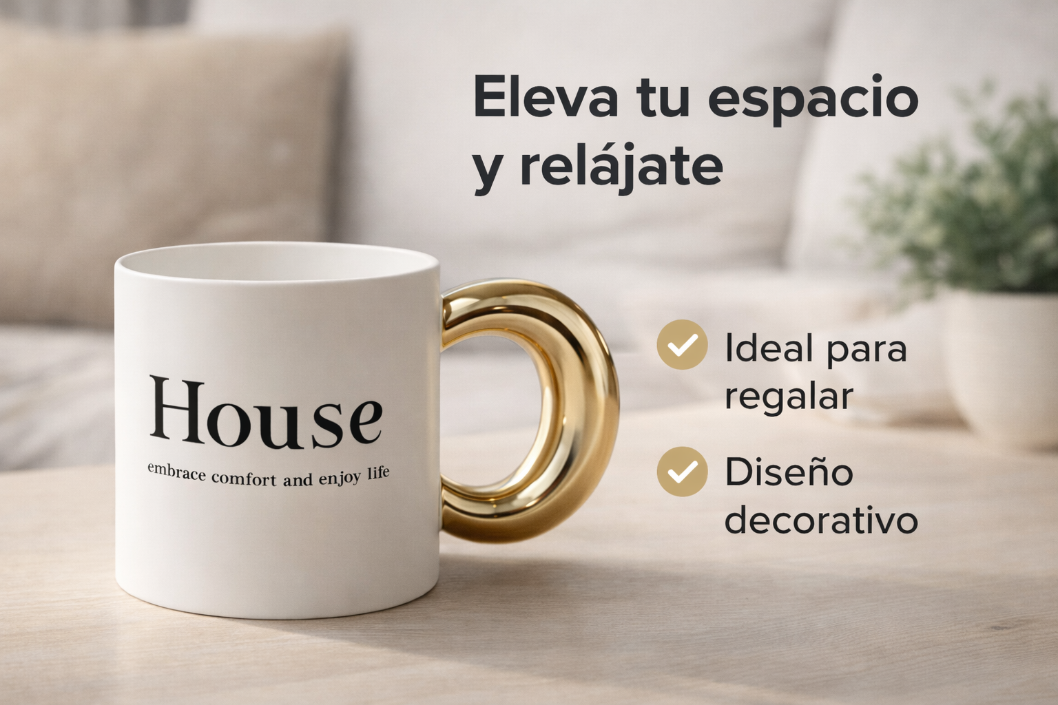 Pocillo decorativo blanco house FK23D-230 IA 2