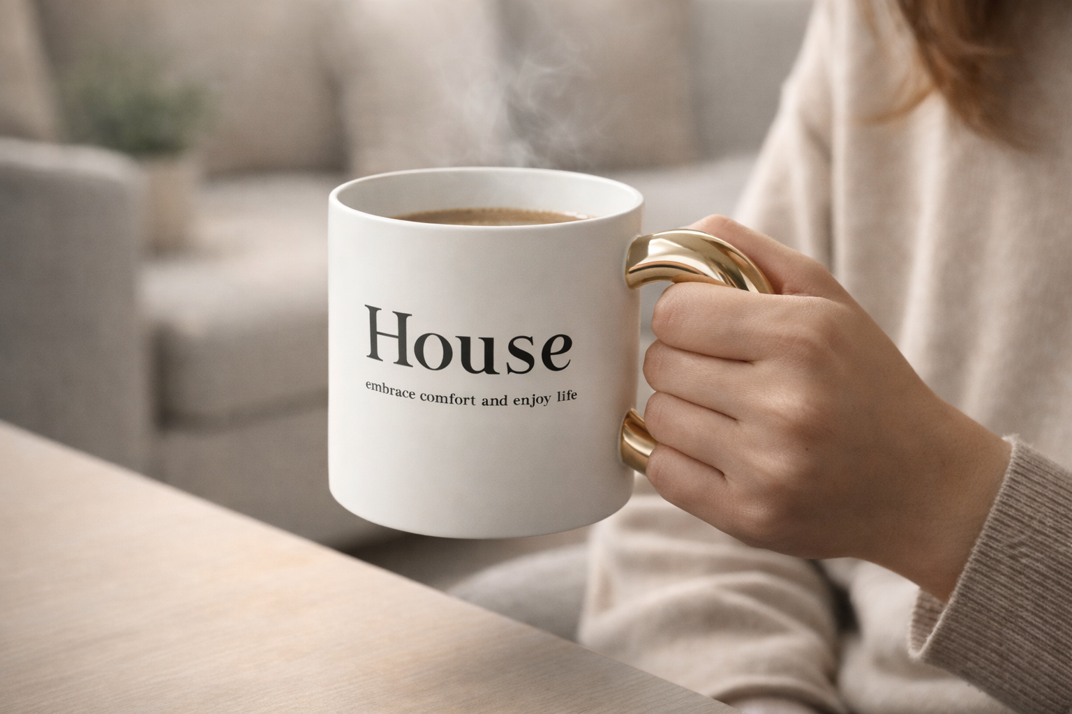 Pocillo decorativo blanco house FK23D-230 IA 3