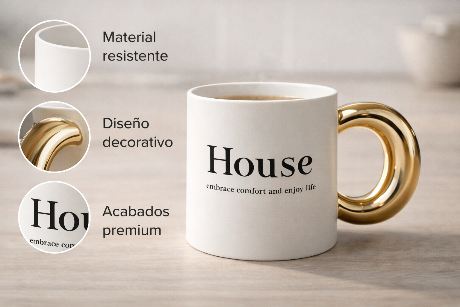 Pocillo decorativo blanco house FK23D-230 IA 5